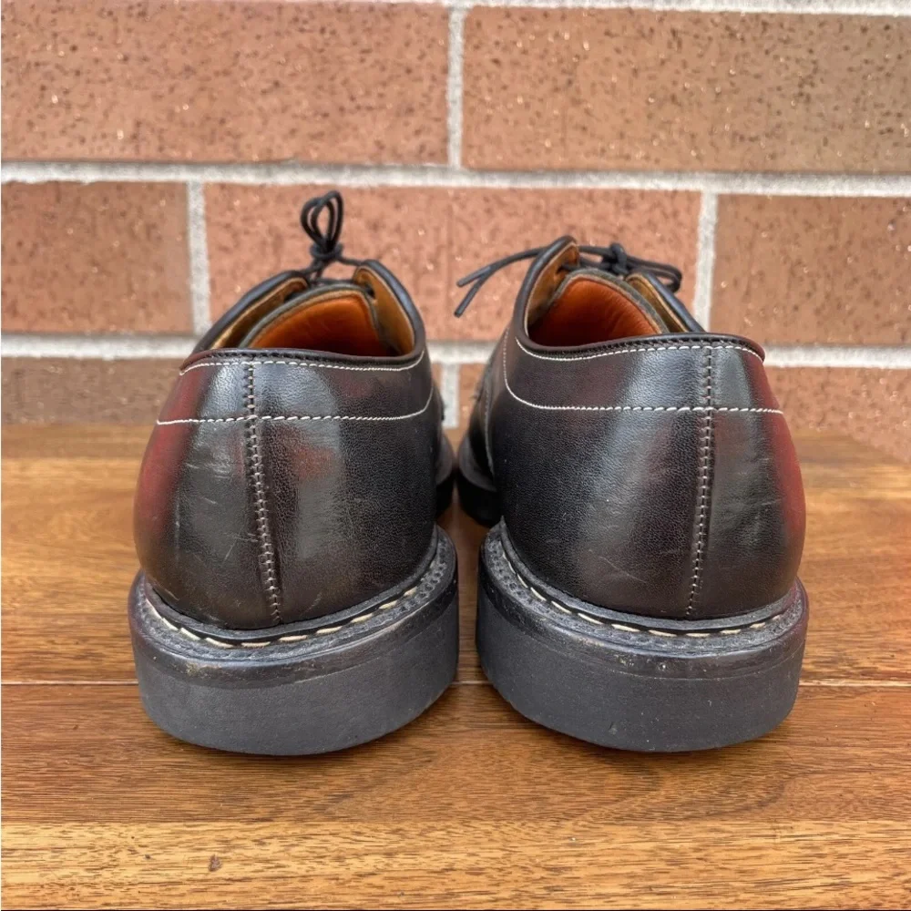 Allen Edmonds Mapleton Mens Size 8 Bicycle Toe Derby Shoe Black Leather USA Made